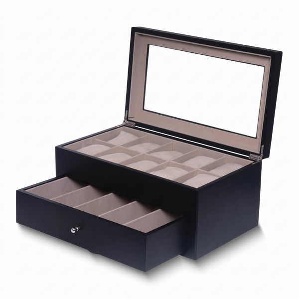 Lumière de Louvre, Matte Black Glass Jewelry Collector Valet