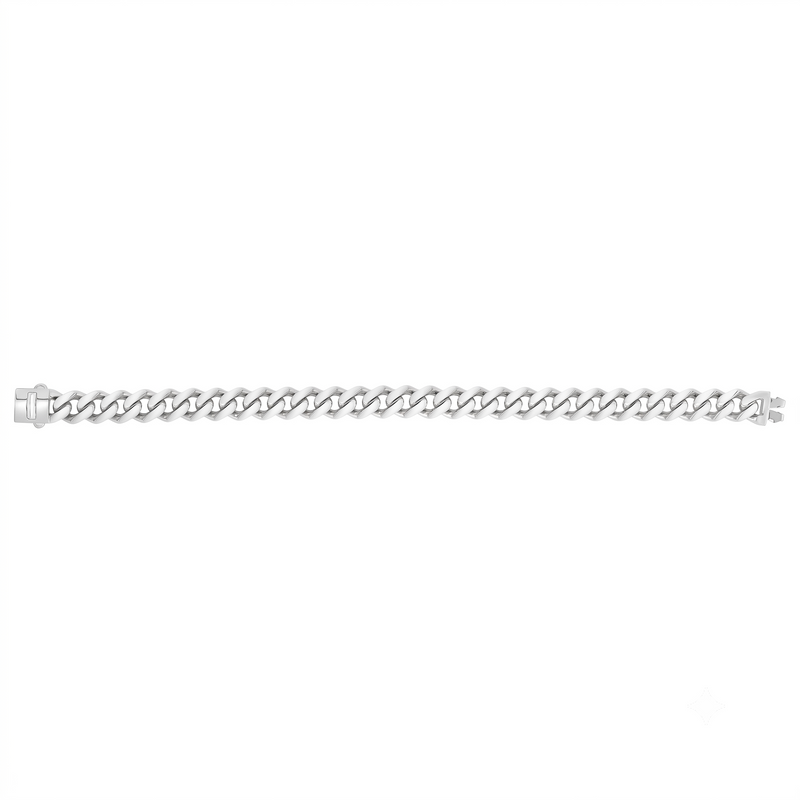 14K White Gold Lite Miami Cuban Chain Necklace