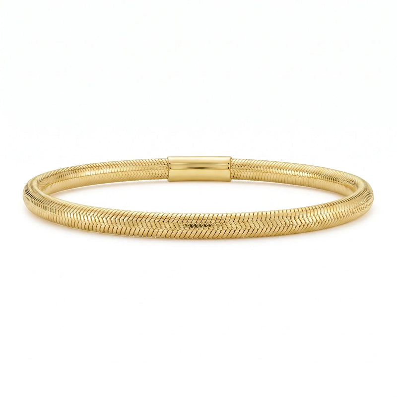 Torsade de Versailles, Yellow Gold Flexible Mesh Bangle