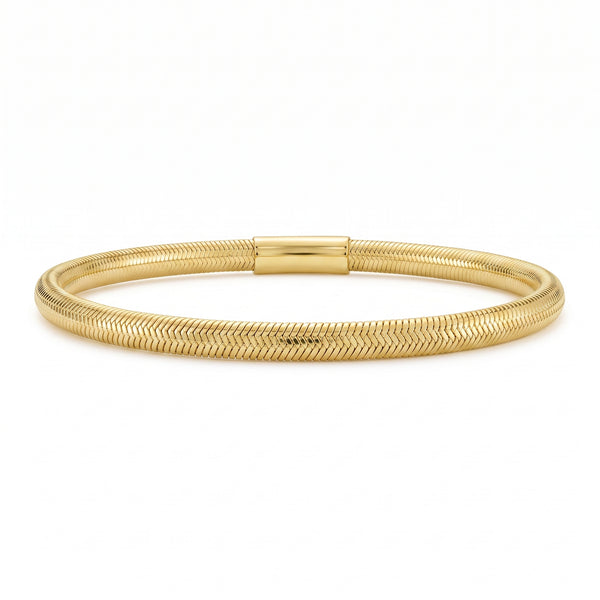Torsade de Versailles, Yellow Gold Flexible Mesh Bangle