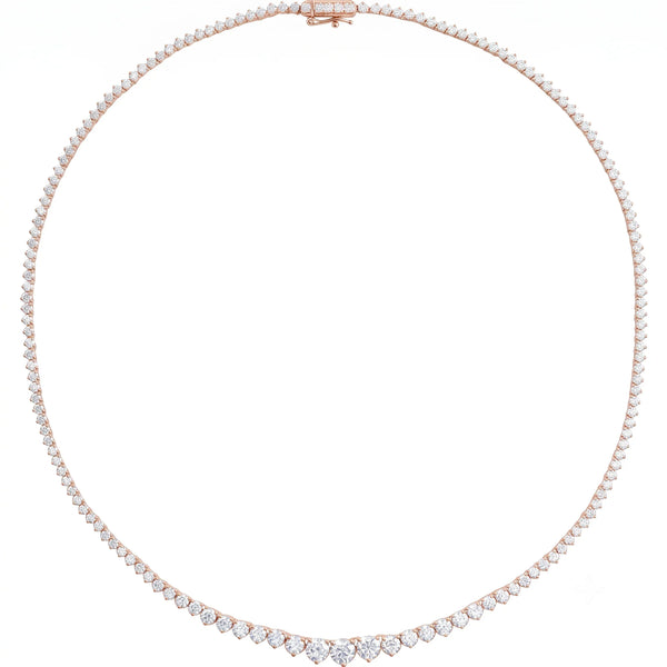Éclat de Biarritz, Graduated Diamond Tennis Necklace