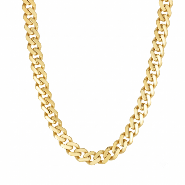 14K Yellow Gold Lite Miami Cuban Chain Necklace