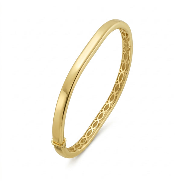 Lumière de Fontainebleau, 14K Yellow Gold Oval Bangle Bracelet