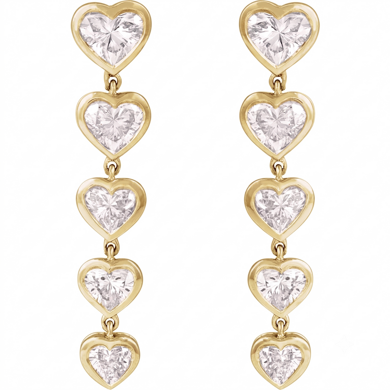 Les Petits Coeurs Heart Lab-Grown Diamond Earrings