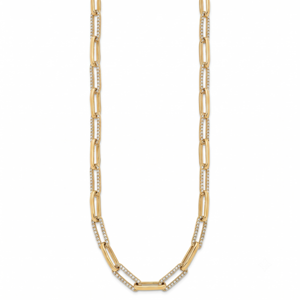 L'Éclat de Place Vendôme, Diamond Paperclip Link Necklace