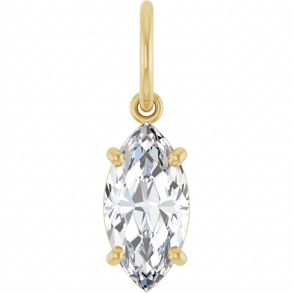 Lab-Grown Diamond Marquise Charm Pendant