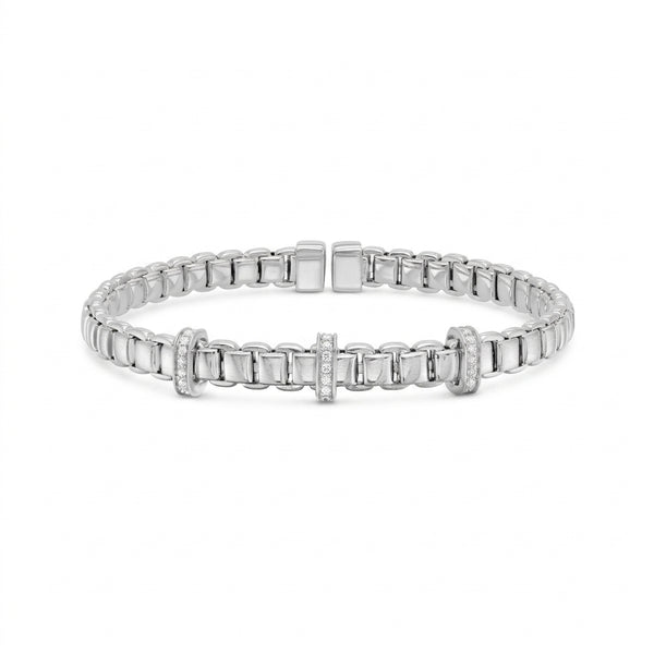 Les Trois Lumières de Versailles, White Gold Diamond Bracelet