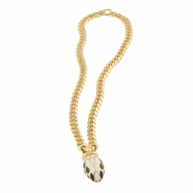 Le Serpent Curb Link Necklace (18")