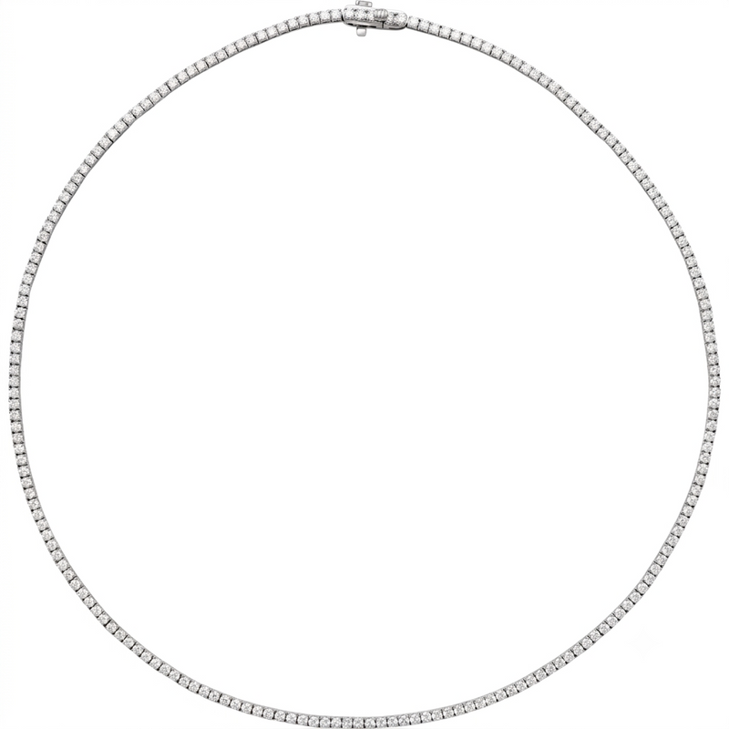 Classic Diamond Tennis Necklace 5 7/8 CTW Line 16"