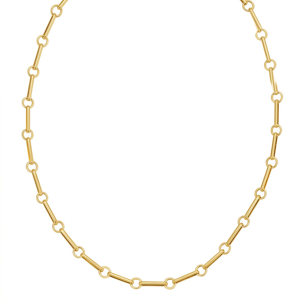 Géométrie du Pont Neuf, Gold Rectilinear Chain Necklace