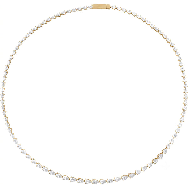 Étincelle de Biarritz, Diamond Pear Tennis Necklace