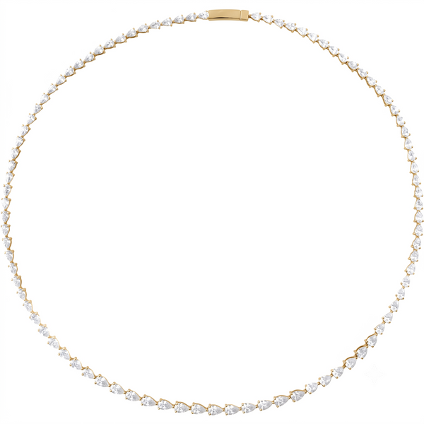 10 CTW Lab-Grown Diamond Tennis Necklace