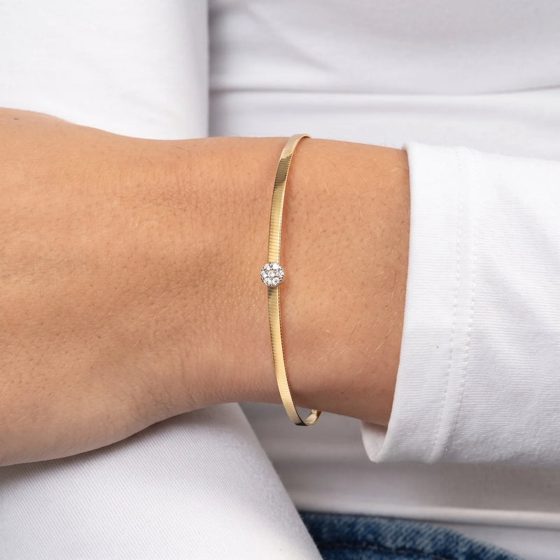 Rayon de Montmartre, Gold & Diamond Halo Bracelet