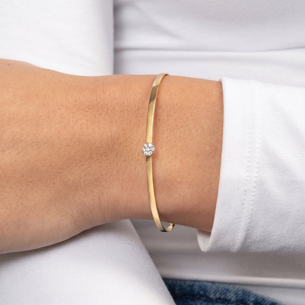 Rayon de Montmartre, Gold & Diamond Halo Bracelet