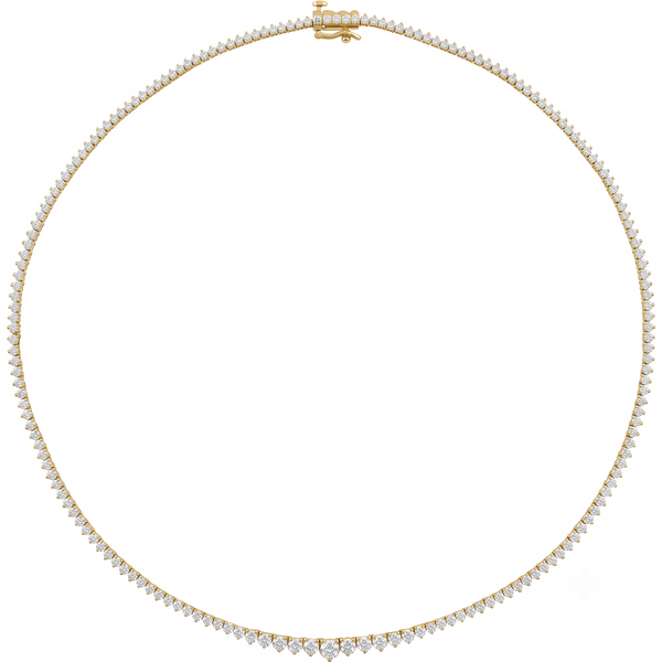 Lumière de Giverny, Diamond Graduated Tennis Necklace