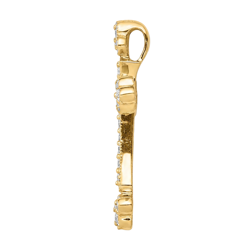 La Sainte Croix, Yellow Gold Diamond Cross Pendant