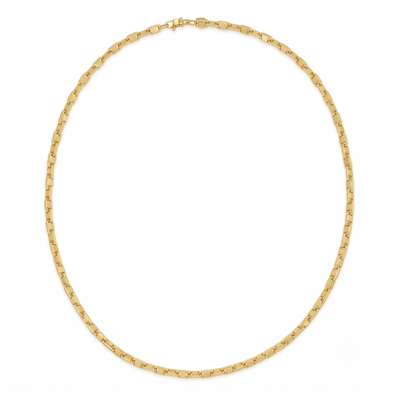 Alternating Mariner Chain Necklace (22")