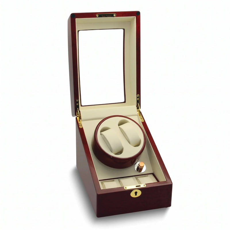 L'Éclat de Loire, Red Burlwood Dual Automatic Watch Winder