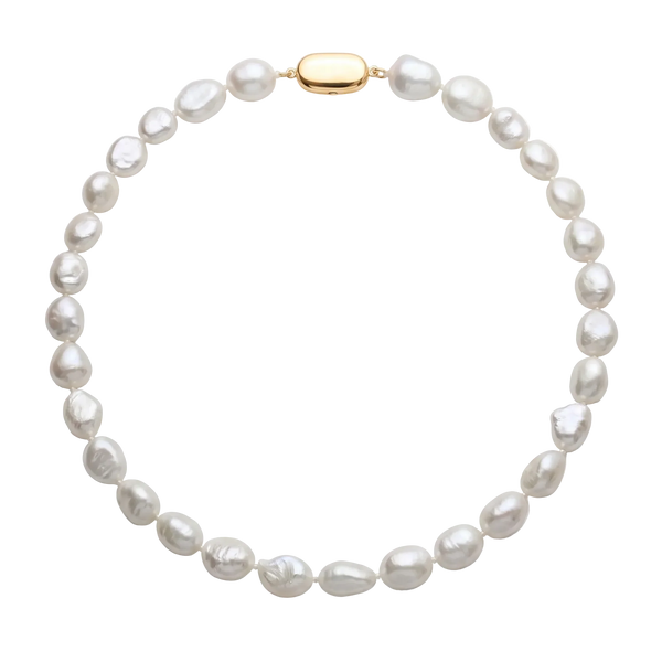 Aurore de la Seine, Cultured White Pearl Baroque Necklace