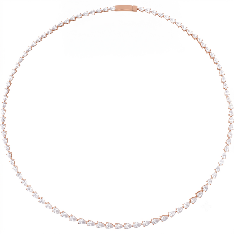 10 CTW Lab-Grown Diamond Tennis Necklace
