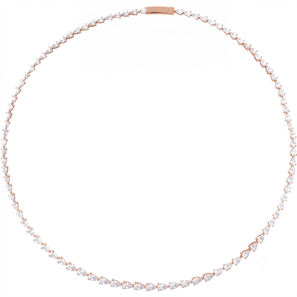 Étincelle de Biarritz, Diamond Pear Tennis Necklace
