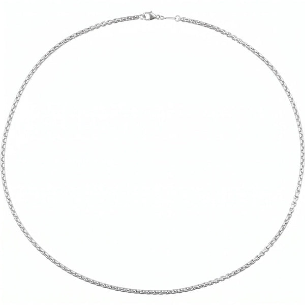 L'Ombre des Tuileries, White Gold Box Chain Necklace