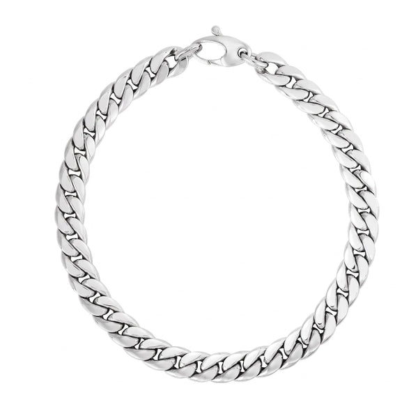 L'Éclat de Place Vendôme, White Gold Cuban Link Bracelet
