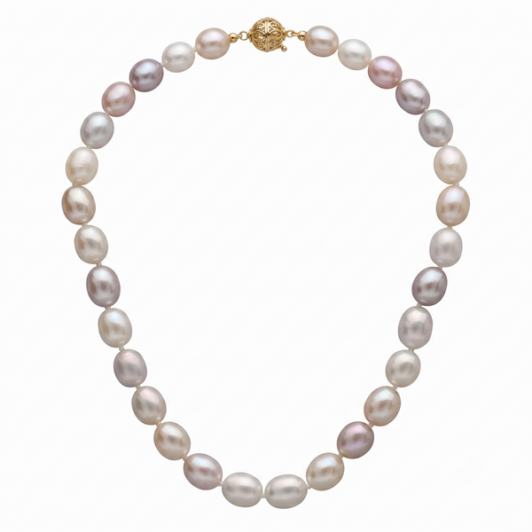 Lumière de Montmartre, Cultured Pearl Oval Necklace