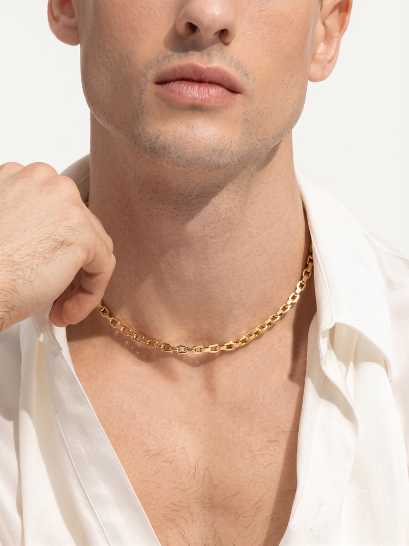 14K Gold Men's Bold Link Necklace
