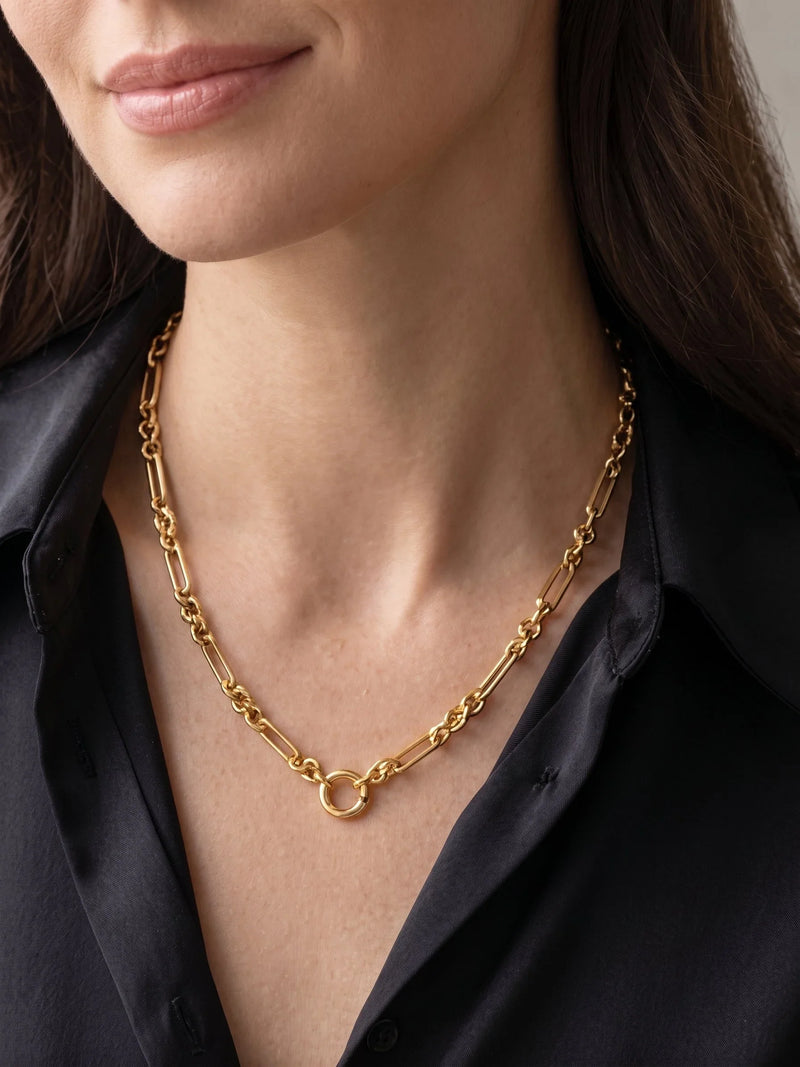 L'Éclat de Versailles, 14K Gold Figaro Link Necklace