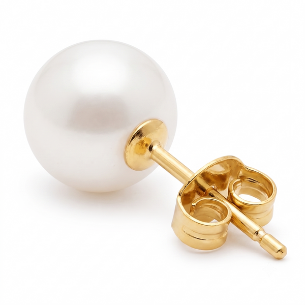 La Lumière de Versailles, White Pearl Stud Earrings