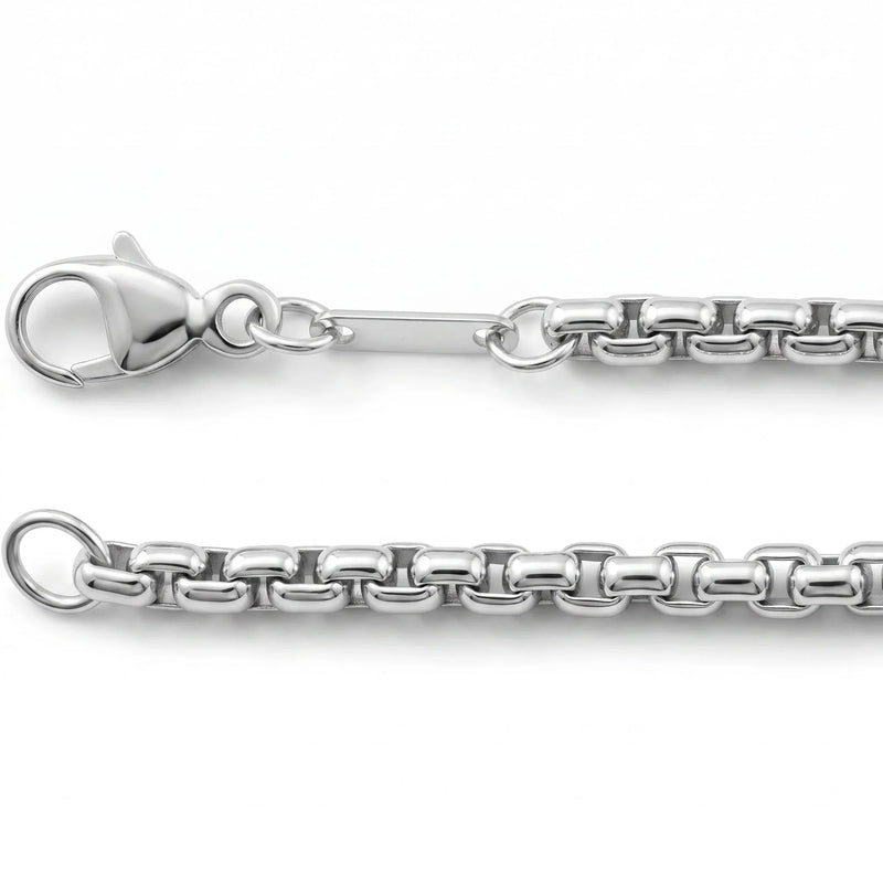 L'Ombre des Tuileries, White Gold Box Chain Necklace