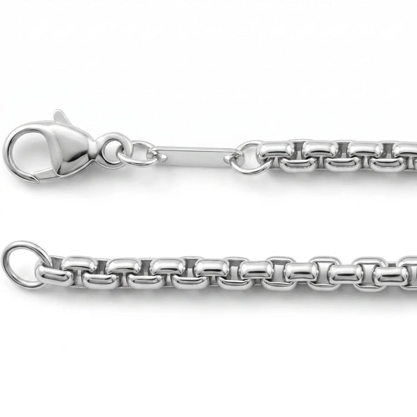 L'Ombre des Tuileries, White Gold Box Chain Necklace