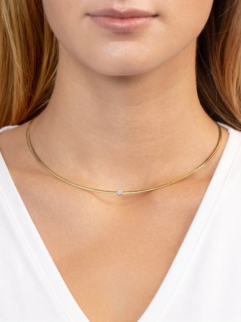 Étincelle de Versailles, Two-Tone Gold Diamond Necklace