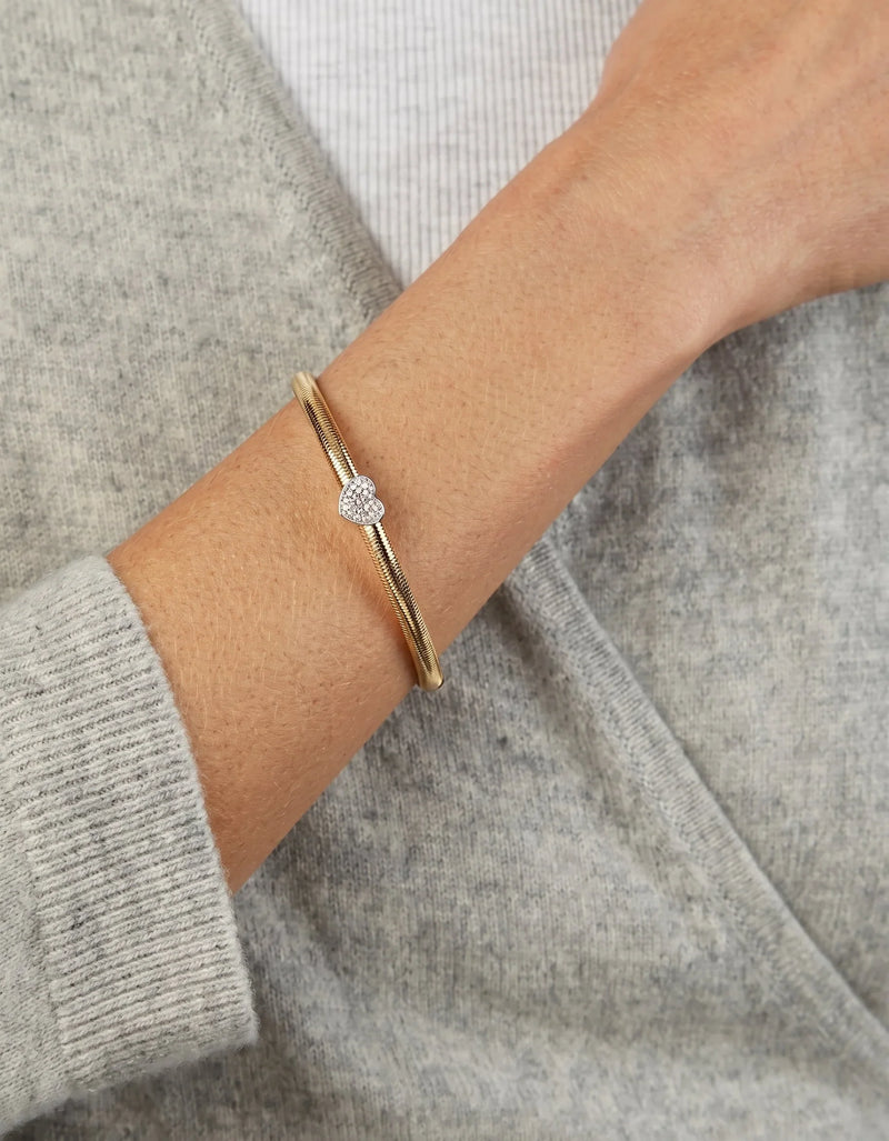 Cœur de Versailles, Diamond Two-Tone Heart Mesh Bracelet