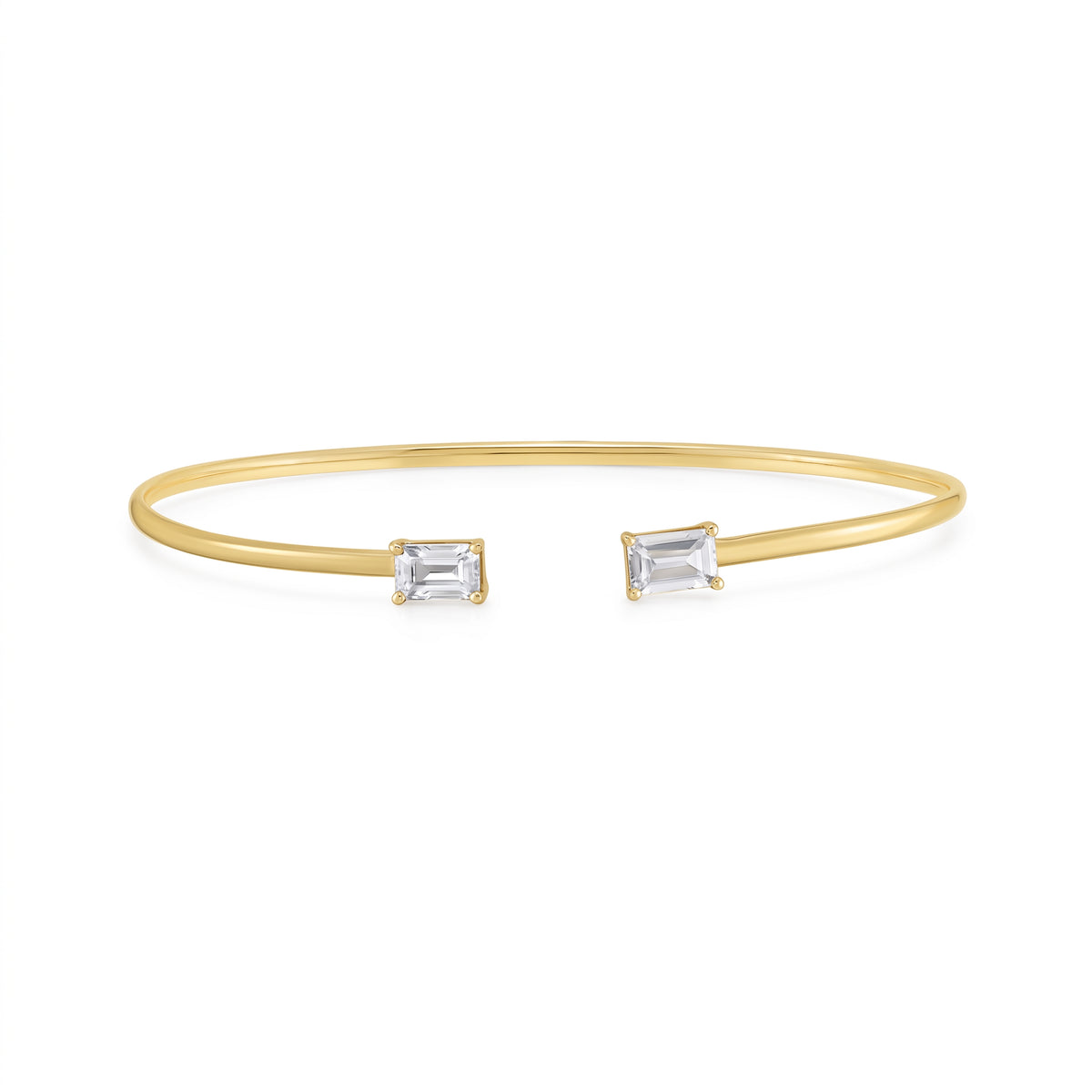Lumière de Place Vendôme, White Topaz & Gold Bangle
