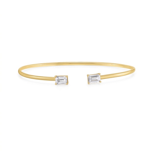Lumière de Place Vendôme, White Topaz & Gold Bangle