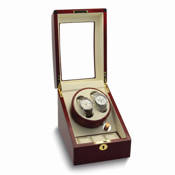 L'Éclat de Loire, Red Burlwood Dual Automatic Watch Winder