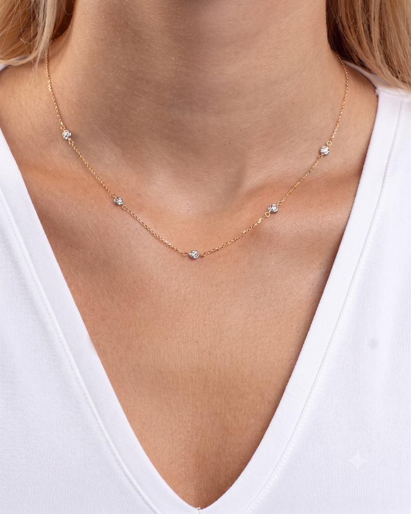 Diamond Station Necklace