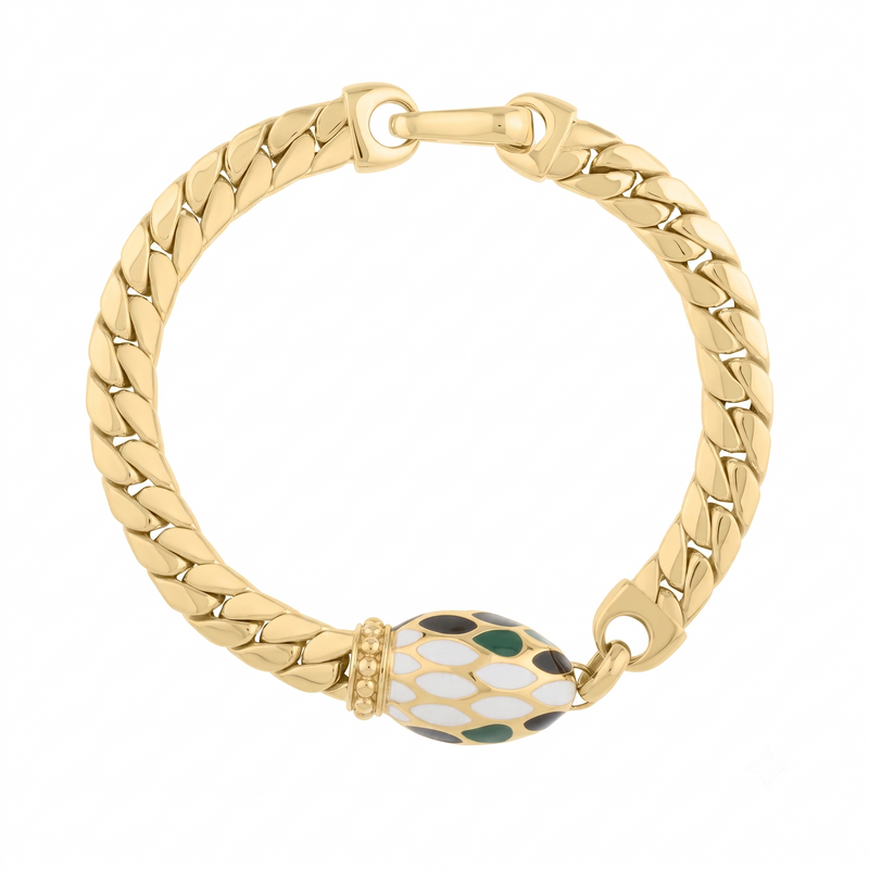 Le Serpent Curb Link Bracelet (7.5")
