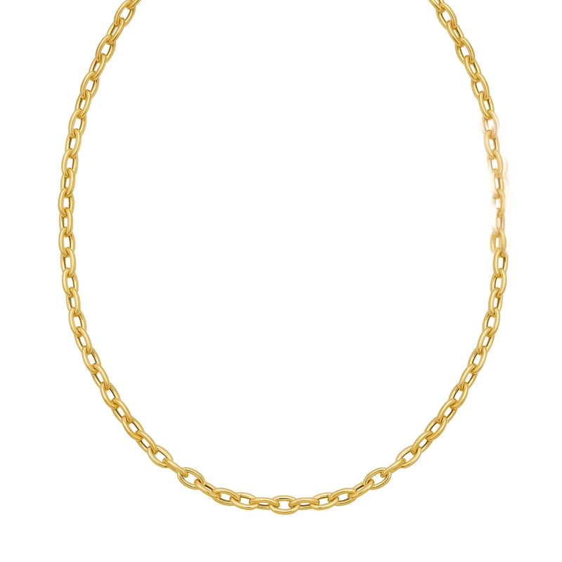 L'Enchantement de la Seine, 14K Gold Lock Charm Necklace