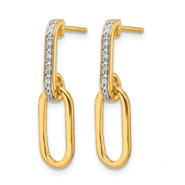 Maillon de Lumière, Diamond & Gold Link Dangle Earrings