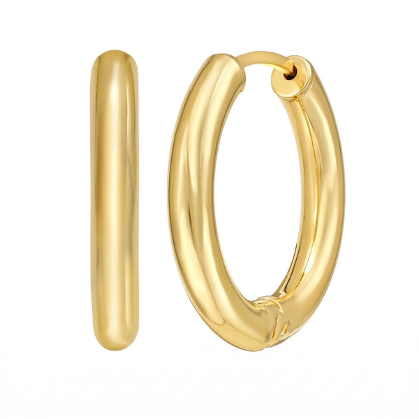 Rayon de Versailles, 14K Gold Smooth Hoop Earrings