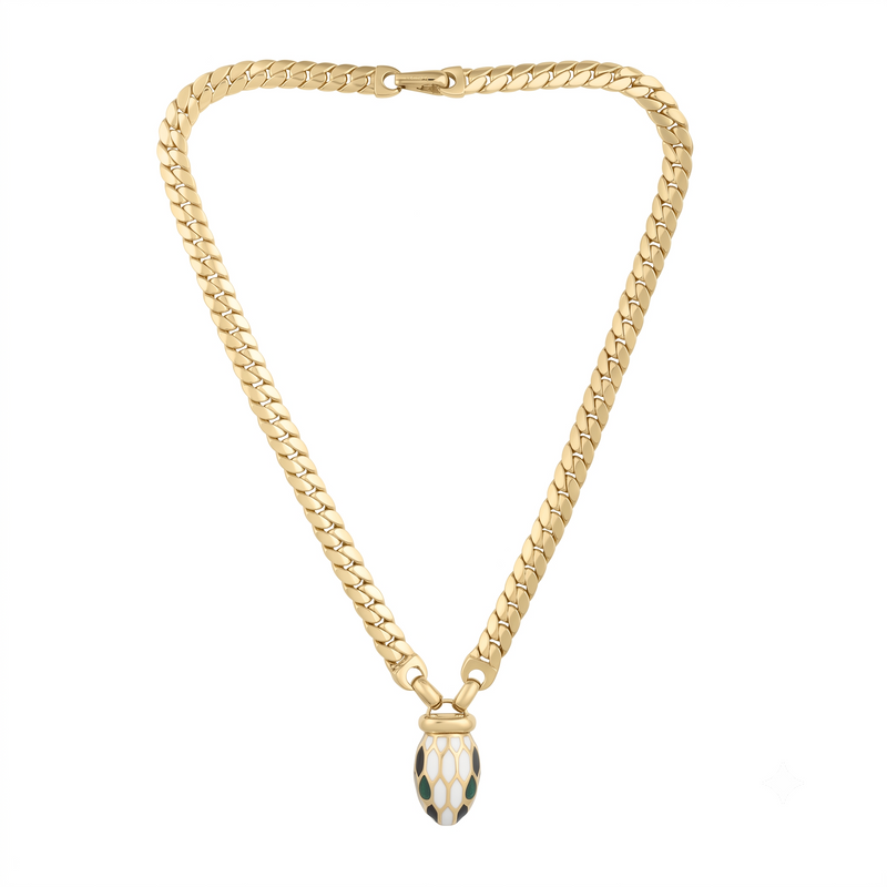 Le Serpent Curb Link Necklace (18")