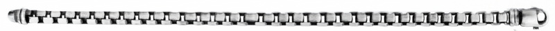 Sterling Silver Gunmetal Round Box Link Bracelet