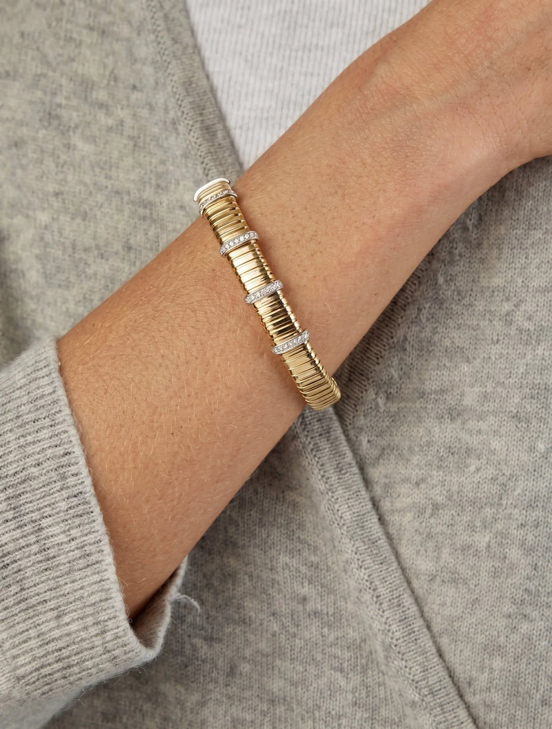 Lumière de Biarritz, Two-Tone Gold Coiled Ribbon Bracelet