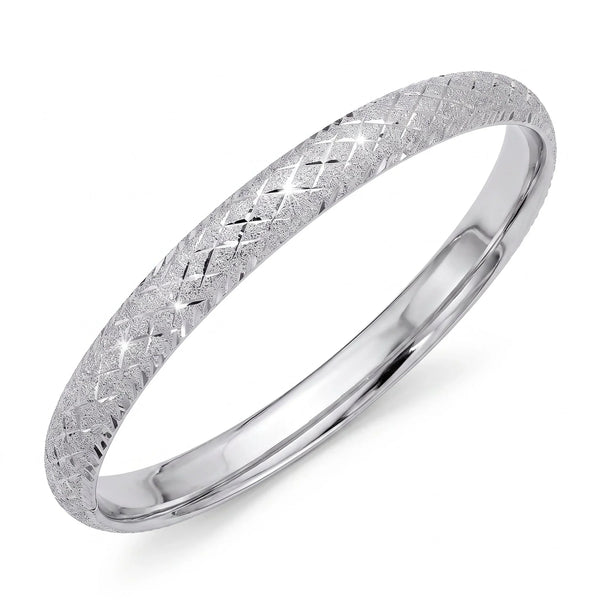 Lumière de Versailles, White Gold Diamond Cut Bangle