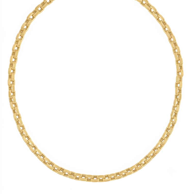 14K Gold Men's Bold Link Necklace