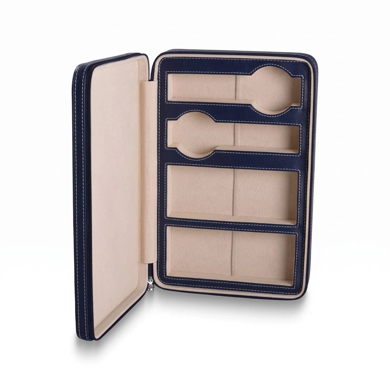 L'Étui de Versailles, Royal Blue Leather Travel Case