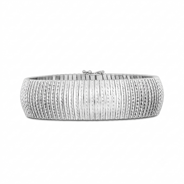 Bold Diamanté Flexible Bracelet, 14K White Gold